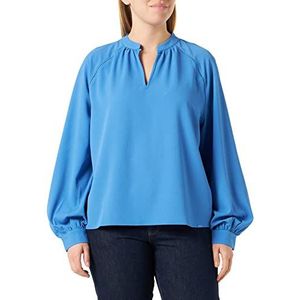 Q/S by s.Oliver Damesblouse, lange mouwen, blauw, 36