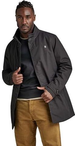 Trenchcoat - Zwart - Ripstop - Regular Fit - Gewatteerd