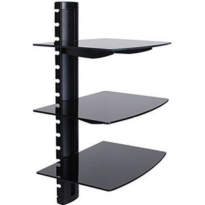 Inotek Jet 103 Wandtablet voor audio-, video- en multimedia-apparaten met 3 planken, zwart