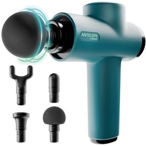 Beurer Antelope BOOM massagepistool, compact massagepistool met 4 opzetstukken voor ontspanning en regeneratie, krachtige triggerpointmassage, spiermassageapparaat met 5 intensiteitsniveaus & batterij