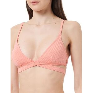 Koton Dames Tissued Bikini Top Criss Cross Tie Detail, oranje (200), 40