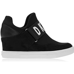 DKNY Comfortabele Cosmos Wedge Sneaker voor dames, Zwarte Kosmos, 36 EU