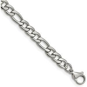 Stainless Steel 6.3mm Link Figaro Chain Anklet Ankle Beach Bracelet : Fashion