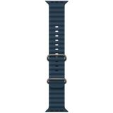 Apple Watch Band - Ocean Band - 49 mm - blauw - Eén maat voor de meeste polsen