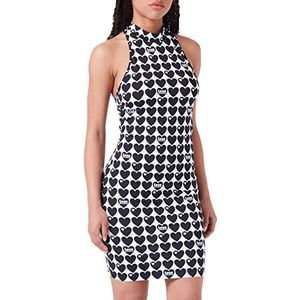 Love Moschino Damesjurk zonder mouwen, wit zwart, 40