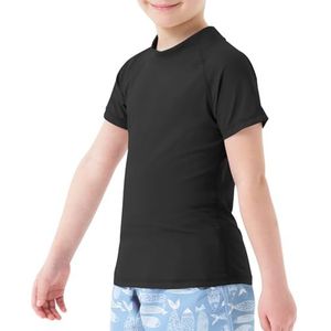 MEETWEE - Rash Vest - Kinderbadpak - Zwart - Korte Mouwen - UPF 50+