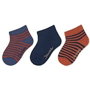 Sterntaler Unisex kinderen korte sokken pak van 3 gestreepte sokken, blauw, normaal, blauw