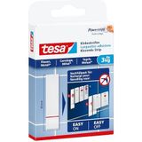 tesa Powerstrips - Kleefstrips voor tegels & metaal 3 kg - Navulverpakking voor Klevende Spijker met 6 dubbelzijdig klevende plakstrips - Ophangen zonder boren