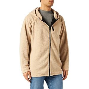 Urban Classics Herenjas Sherpa Zip Jacket Teddy jas met capuchon, beige (darksand 00806), XL