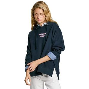 Pepe Jeans Dames RIKKI Sweatshirt, Blauw (DULWICH BLAUW), S, Blauw (dulwich blauw), S