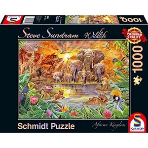 Schmidt Spiele 59982 Dieren in het wild, Afrikaanse dieren, puzzel van 1000 stukjes