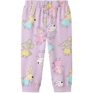 NAME IT Meisjes Nmffira Peppa Nreg SWE Pant Unb Cplg, Orchid Bloom, 92