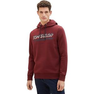 TOM TAILOR Sweatshirt voor heren, 10574 - Tawny Port Red, XL