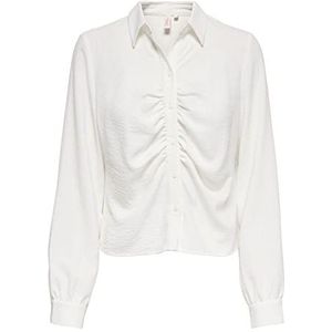 ONLY Onlmette LS Wrinkle Noos WVN Top, Cloud Dancer, XS, cloud dancer, XS