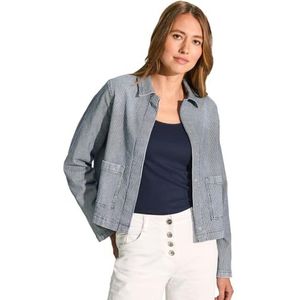 CECIL Dames B212208 Overhemd Jeansjas, Mid Blue Wash, Regular, blauw, One Size