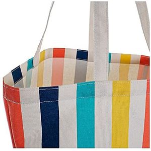 DKD Home Decor Multifunctionele tas, gestreept, polyester, katoen, 24 x 26 x 35 cm, volwassenen, uniseks, meerkleurig (meerkleurig), eenheidsmaat