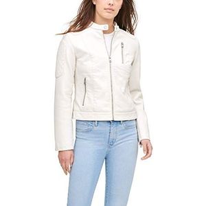 Levi's Dames Dames Faux Leather Fashion Quilted Racer Jacket Kunstleren jas, grijs, XL