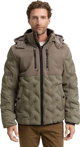 Tom Tailor - Gewatteerde Jas - Smokey Olive Green - Met Capuchon - 5 Zakken