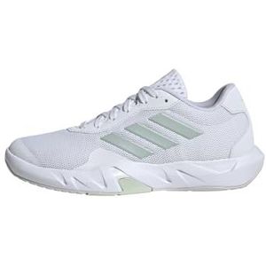 adidas Amplimove Trainer W lage schoenen zonder voetbal voor dames, Ftwr Wit Linnen Groen Met Dash Grijs, 42 2/3 EU