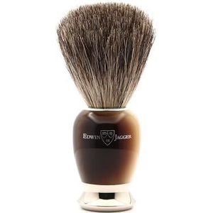 Edwin Jagger 81SB582AMZ Klassieke Pure Badger Exfoliërende Scheerkwast met Voet voor Scheercrème of Scheerzeep voor Mannen en Vrouwen