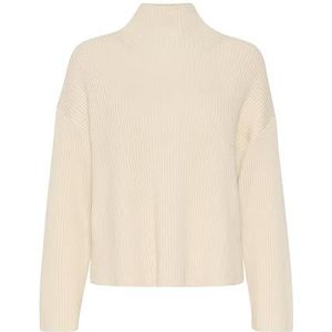 Part Two Damestrui, oversized fit, lange mouwen, rib, gebreide hals, wit cap grijs, XL