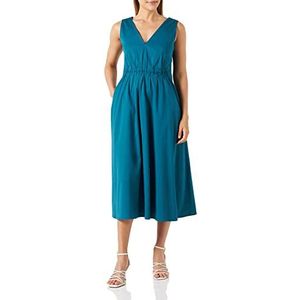 s.Oliver BLACK LABEL Midi-jurk voor dames, regular fit, blauwgroen., 36