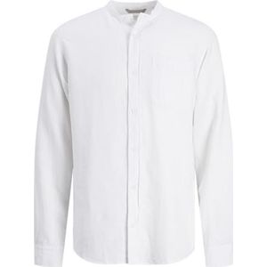 Jprccmaze Summer Band L/S Shirt, wit (bright white), S