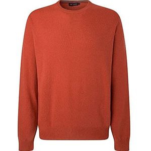 Hackett London Heren Merino Cash Mix Crew Pullover Sweater, Picante, XS