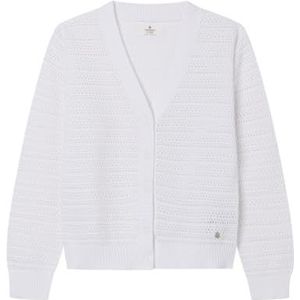 SPRINGFIELD Gebreid vest voor meisjes, standaard wit, 6 Jaar