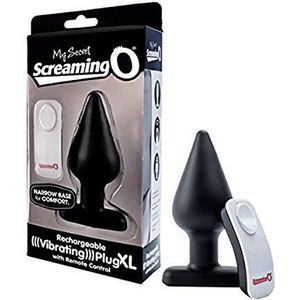 De Screaming O Vibrating Plug, XL, Zwart, 198 g