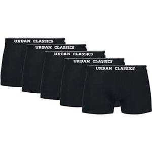 Urban Classics Heren onderbroeken boxershorts 5-pack van biologisch katoen 5-pack, multipack boxershort van biologisch katoen, maat S tot 5XL, Blk+blk+blk+blk+blk, 4XL