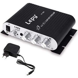 DollaTek LEPY LP-838 Auto Kanaal Versterker Stereo Subwoofer Audio Accessoire (Zwart Led Licht