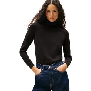 TOMMY JEANS - TJW ESSENTIAL TRTLNK - Coltrui - Zwart - Lange Mouwen - 100% Katoen
