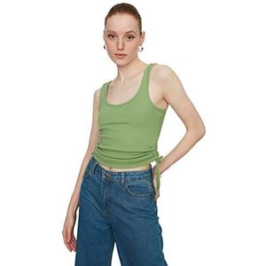 Trendyol Dames Mint-Shutter gedetailleerd Athlet T-Shirt, Klein