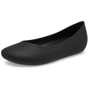 Crocs Brooklyn Flat Ballet voor dames, zwart, 11 UK, Zwart