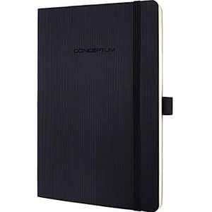 SIGEL CO320 Premium notitieboek geruit, A5, softcover, zwart - Conceptum