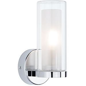 Paulmann 71076 wandlamp Selection Bathroom Luena IP44 E14 230V max. 20W dimbaar chroom, glas eenlamps badkamerlamp