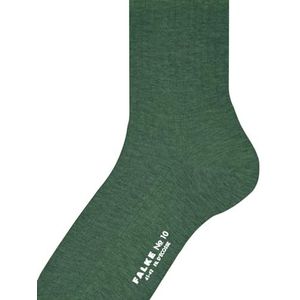 FALKE Heren Nr. 10 lange sokken, ademend, katoen, glanzend, licht, versterkt, platte teennaad, fijn geribbeld, elegant, voor kleding en werk, 1 paar, groen (Seaweed 7297), 39-40 EU