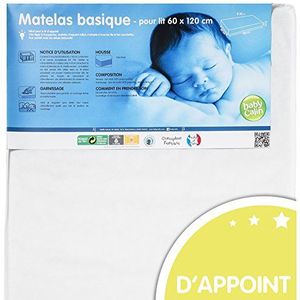 Babycalin matras, vlies, 60 x 120 x 8 cm, wit