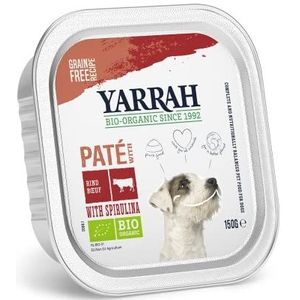 Yarrah Bio Hond schaal paté graanvrij rundvlees, 150 g, 12 stuks (12 x 150 g) 150 g
