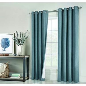 LOFT LIVING Vienna Total Blackout Foamback Grommet Gordijnpaneel Paar Elk 78"" x 84"" in Blauw