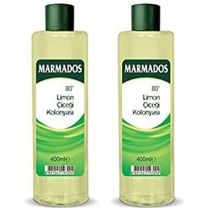 2x 400ml MARMARA Marmados Limon Kolonya 80° | Citroen Eau de Cologne | Aftershave | Scheerzorg | Geurwater met citroengeur