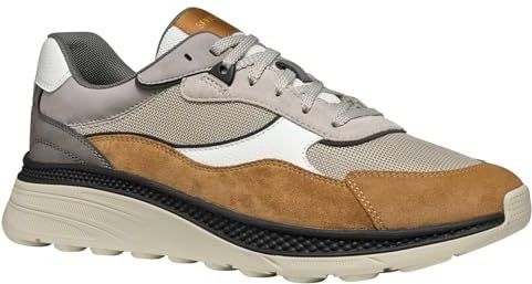 GEOX - SPHERICA ACTIF X1 - Sneakers - Beige/Bruin - Mesh en Suède