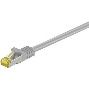 Goobay CAT patchkabel, ethernetkabel, dubbel afgeschermd, S-FTP, halogeenvrij, koper, RJ-45, vergulde contacten, div. Lengtes en kleuren., 2m, grijs, 1