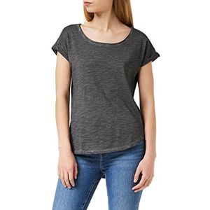 Urban Classics Dames Long Back Shaped Spray Dye Tee, Dames T-shirt, verkrijgbaar in vele verschillende kleuren, maten XS - XL, donkergrijs, XL