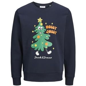 Jack & Jones Jjxmas Jolly Sweat Crew Neck, sky captain, S