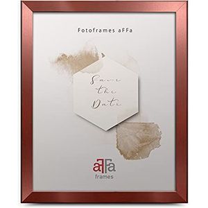 aFFa frames, Hekla, MDF fotolijst, gemakkelijk te onderhouden, rechthoekig, met acryl glazen front, roségoud, 9x13 cm