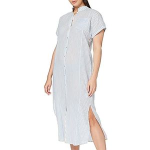 Noa Noa Damesjurk Cotton Creased Sheer, meerkleurig (Art Blue 477), 36 NL