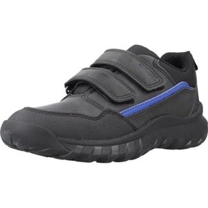 Geox - Simbyos - Schoenen - Blauw - Gewaxt Leer en Nylon