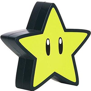 Paladone PP6346NN Star Light met Sound BDP Officieel gelicentieerd product Super Mario Nintendo Night Gamer, 12 cm hoog, 3 x AAA batterijen, geel, 12 cm hoog